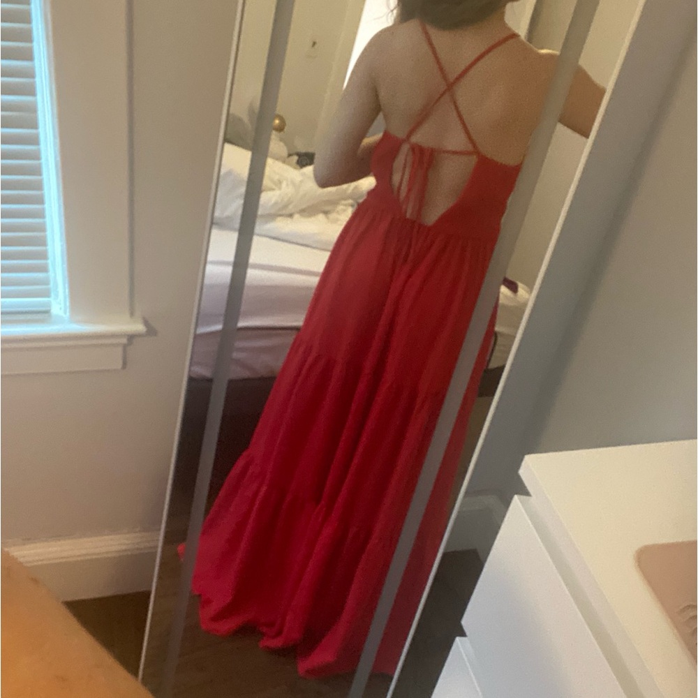 Bcbg maxi red dress size sx fits small new with tags